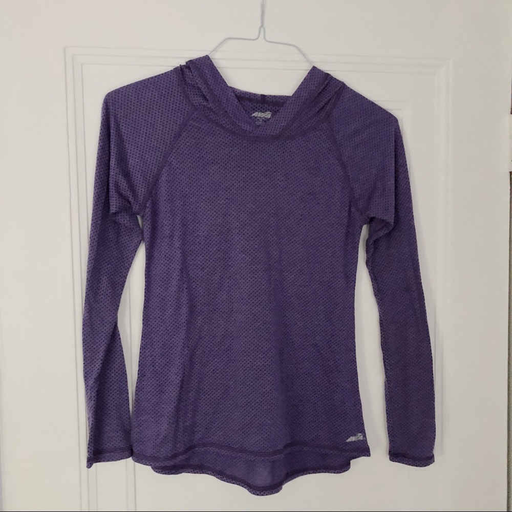 ❤️Purple polka dot athletic long sleeve hoodie top